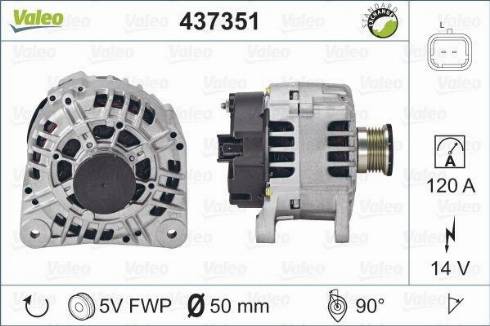 Valeo SG12B095 - Генератор www.autospares.lv