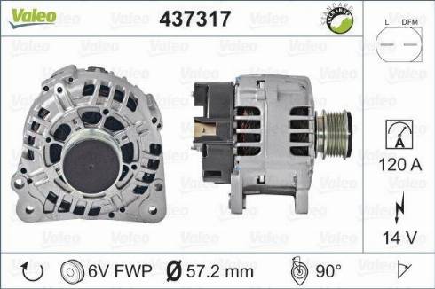 Valeo SG12B090 - Генератор www.autospares.lv