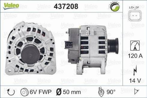 Valeo SG12B071 - Генератор www.autospares.lv