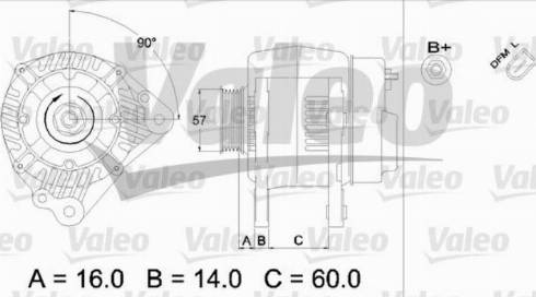 Valeo SG8B023 - Генератор www.autospares.lv