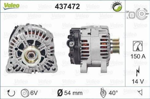 Valeo TG15C054 - Alternator www.autospares.lv