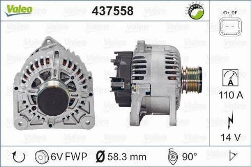 Valeo TG11C064 - Alternator www.autospares.lv