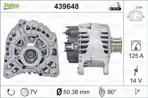 Valeo TG12C062 - Генератор www.autospares.lv