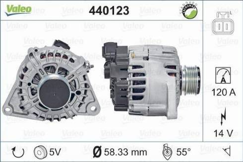 Valeo TG12C033 - Генератор www.autospares.lv