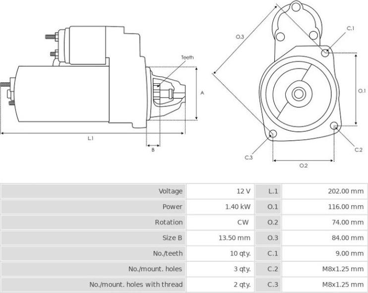 Valeo TS14E11 - Starteris www.autospares.lv