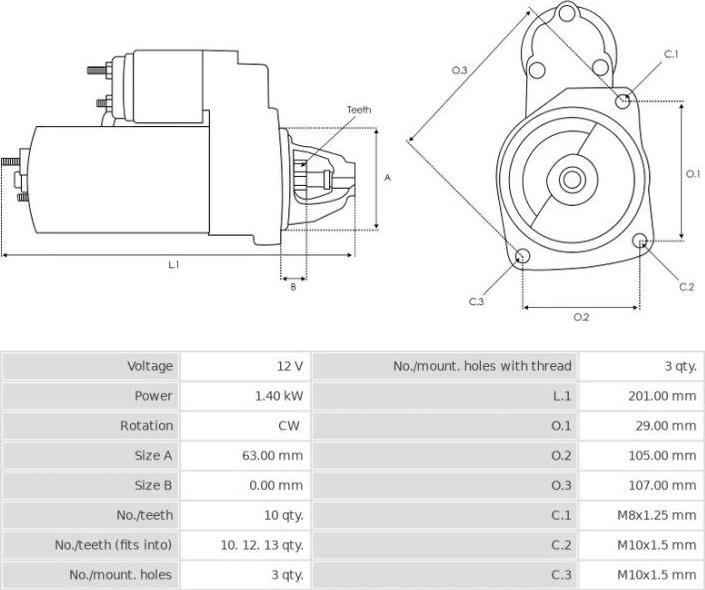 Valeo TS12E9 - Starteris www.autospares.lv