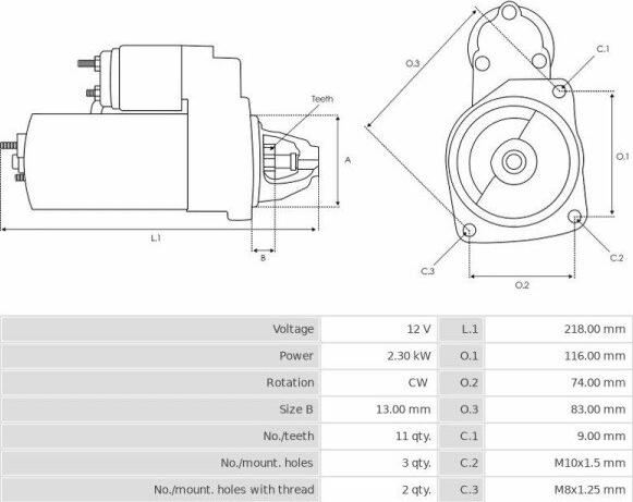 Valeo TS22E36 - Starteris autospares.lv