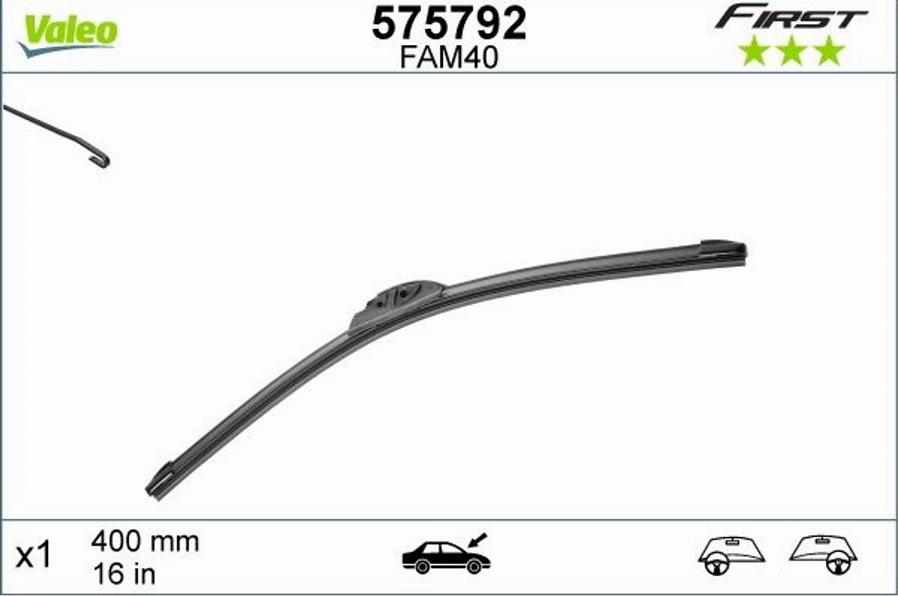 Valeo VFAM40 - Wiper Blade www.autospares.lv