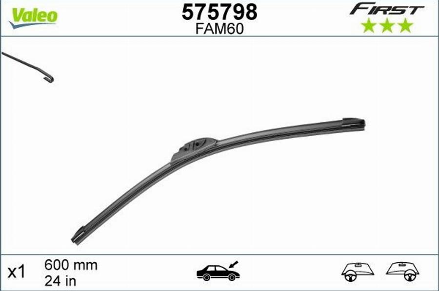 Valeo VFAM60 - Wiper Blade www.autospares.lv