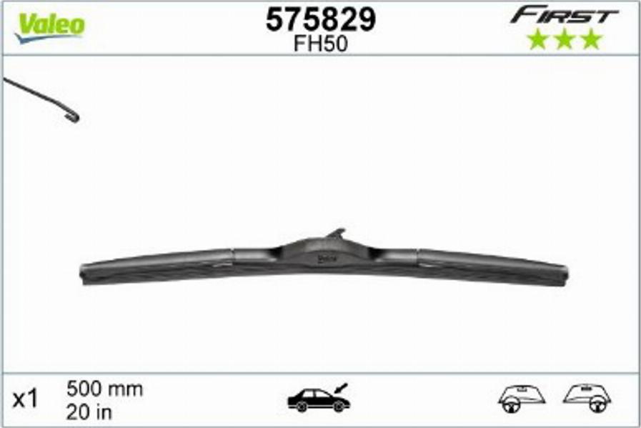 Valeo VFH50 - Wiper Blade www.autospares.lv