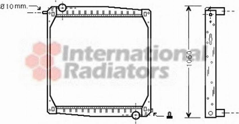 Van Wezel 46002010 - Radiators, Motora dzesēšanas sistēma www.autospares.lv