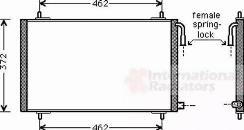 Van Wezel 40005191 - Kondensators, Gaisa kond. sistēma www.autospares.lv