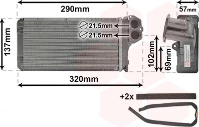 Van Wezel 40006226 - Siltummainis, Salona apsilde www.autospares.lv