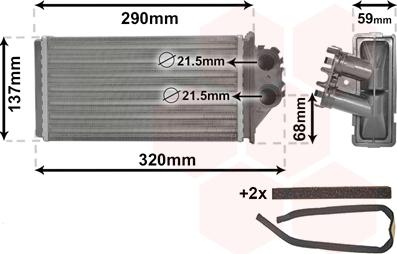 Van Wezel 40006228 - Siltummainis, Salona apsilde www.autospares.lv