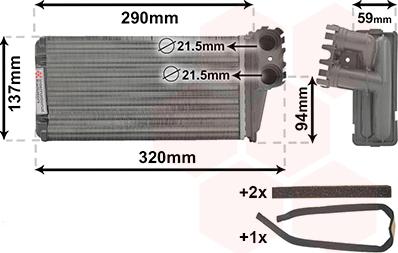 Van Wezel 40006227 - Siltummainis, Salona apsilde www.autospares.lv