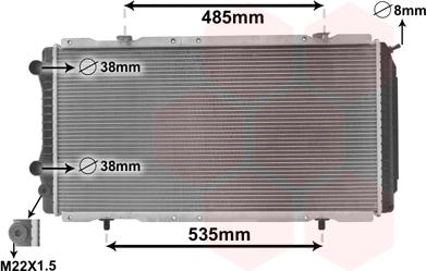 Van Wezel 40002146 - Radiators, Motora dzesēšanas sistēma www.autospares.lv