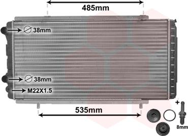 Van Wezel 40002150 - Radiators, Motora dzesēšanas sistēma www.autospares.lv