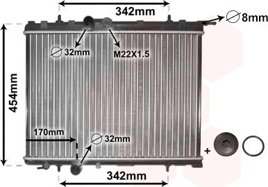 Van Wezel 40002189 - Radiators, Motora dzesēšanas sistēma www.autospares.lv