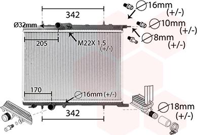 Van Wezel 40002300 - Radiators, Motora dzesēšanas sistēma www.autospares.lv