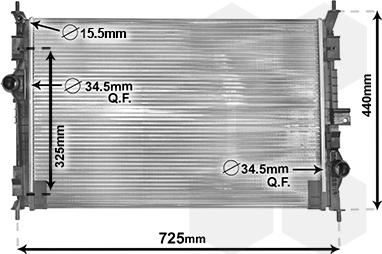 Van Wezel 40002386 - Radiators, Motora dzesēšanas sistēma www.autospares.lv