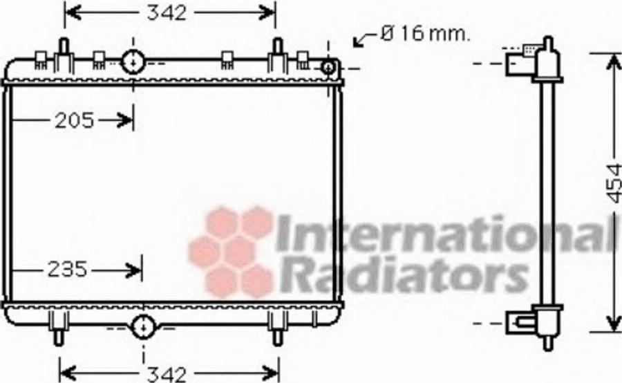 Van Wezel 40002330 - Radiators, Motora dzesēšanas sistēma www.autospares.lv