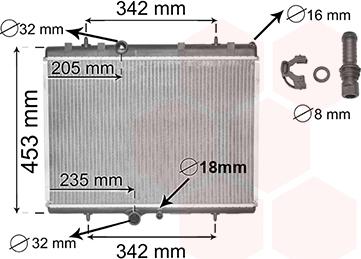 Van Wezel 40002249 - Radiators, Motora dzesēšanas sistēma www.autospares.lv