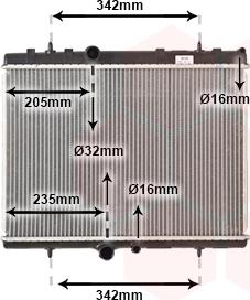 Van Wezel 40002241 - Radiators, Motora dzesēšanas sistēma www.autospares.lv