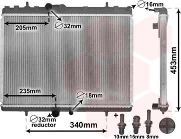 Van Wezel 40002269 - Radiators, Motora dzesēšanas sistēma www.autospares.lv