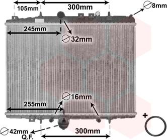 Van Wezel 40002201 - Radiators, Motora dzesēšanas sistēma www.autospares.lv