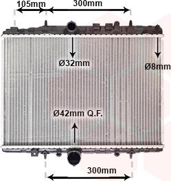 Van Wezel 40002208 - Radiators, Motora dzesēšanas sistēma www.autospares.lv