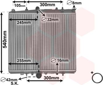 Van Wezel 40002237 - Radiators, Motora dzesēšanas sistēma www.autospares.lv