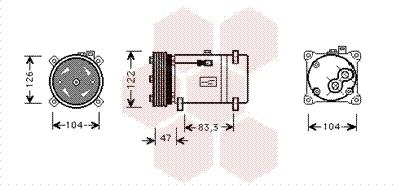 Van Wezel 4000K066 - Kompresors, Gaisa kond. sistēma autospares.lv