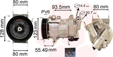 Van Wezel 4000K315 - Kompresors, Gaisa kond. sistēma www.autospares.lv