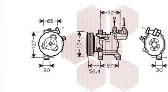 Van Wezel 4000K318 - Kompresors, Gaisa kond. sistēma www.autospares.lv