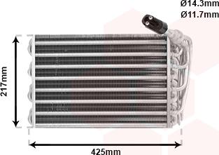 Van Wezel 4000V010 - Iztvaikotājs, Gaisa kondicionēšanas sistēma www.autospares.lv