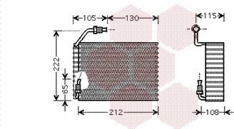 Van Wezel 4000V119 - Iztvaikotājs, Gaisa kondicionēšanas sistēma www.autospares.lv