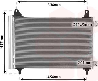 Van Wezel 40015705 - Kondensators, Gaisa kond. sistēma www.autospares.lv