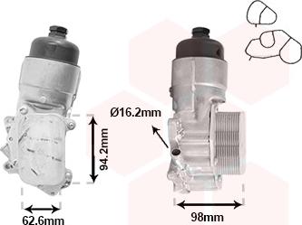 Van Wezel 40013700 - Eļļas radiators, Motoreļļa www.autospares.lv