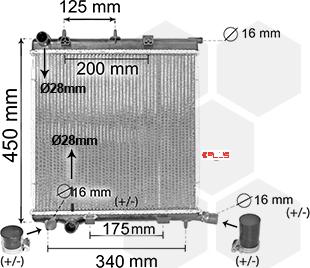 Van Wezel 40012368 - Radiators, Motora dzesēšanas sistēma www.autospares.lv