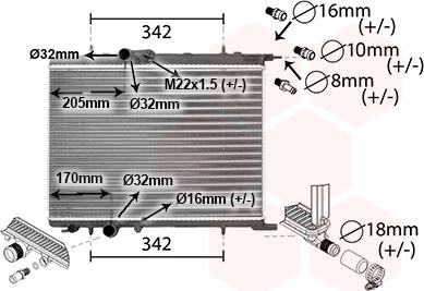 Van Wezel 40012300 - Radiators, Motora dzesēšanas sistēma www.autospares.lv