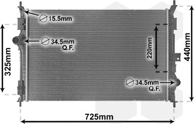 Van Wezel 40012386 - Radiators, Motora dzesēšanas sistēma www.autospares.lv