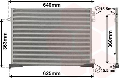 Van Wezel 43005400 - Kondensators, Gaisa kond. sistēma www.autospares.lv