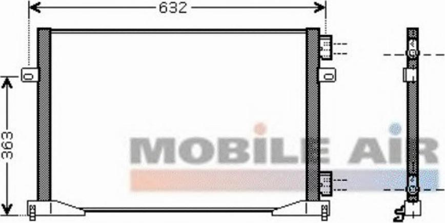 Van Wezel 43005391 - Kondensators, Gaisa kond. sistēma www.autospares.lv