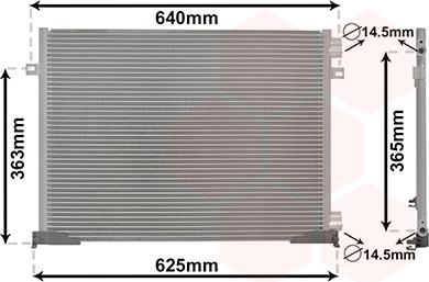 Van Wezel 43005339 - Kondensators, Gaisa kond. sistēma www.autospares.lv