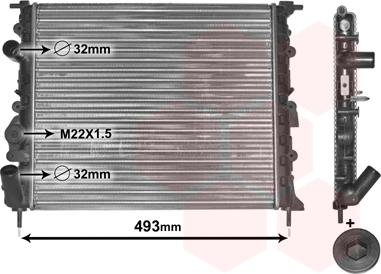 Van Wezel 43002197 - Radiators, Motora dzesēšanas sistēma www.autospares.lv