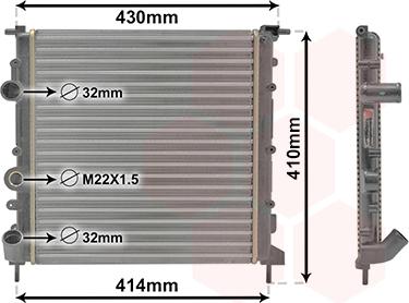 Van Wezel 43002260 - Radiators, Motora dzesēšanas sistēma www.autospares.lv