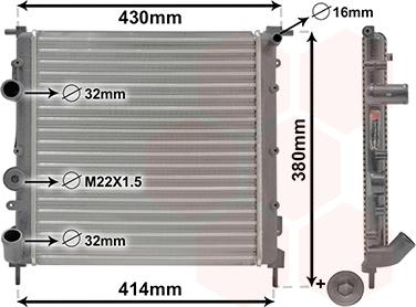 Van Wezel 43002261 - Radiators, Motora dzesēšanas sistēma www.autospares.lv