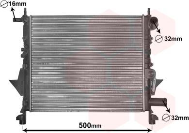 Van Wezel 43002217 - Radiators, Motora dzesēšanas sistēma www.autospares.lv