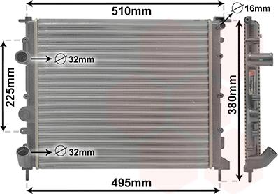 Van Wezel 43002271 - Radiators, Motora dzesēšanas sistēma www.autospares.lv