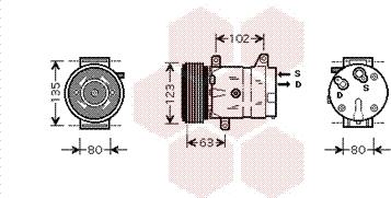 Van Wezel 4300K440 - Kompresors, Gaisa kond. sistēma www.autospares.lv